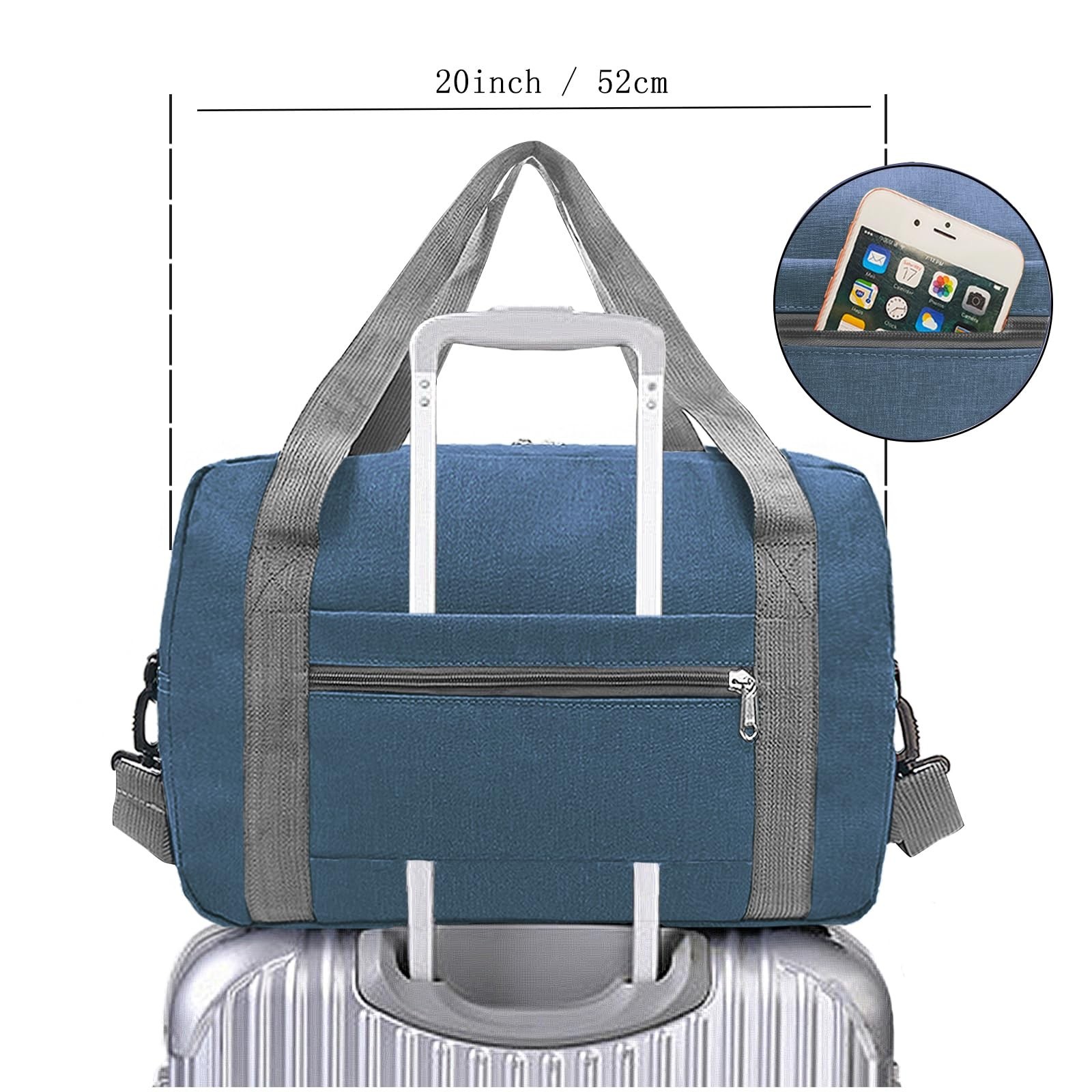 Foldable Carry on Luggage Bag 22x14x9 Personal Item Bag for Airplanes Travel …