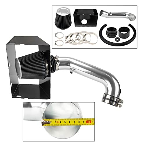 Air Intake Kit, 3.5″ Cold Air Intake System Kits + Heat Shield 62cm*32cm*23cm