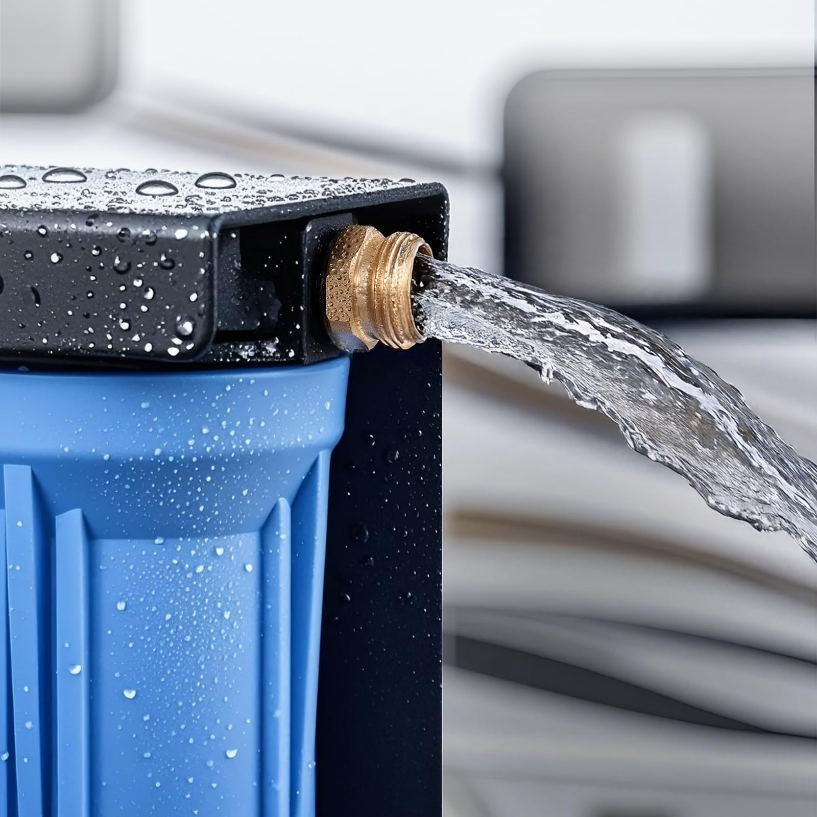 VEVOR RV Water Filter with Bracket, 3-Cartridge 2.5 x 10 in Water Filter Syst…
