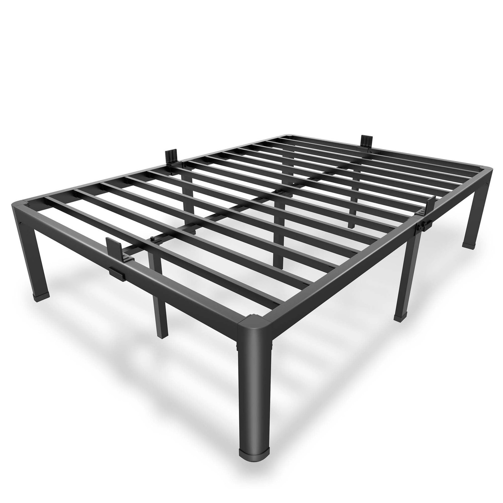MAF 14 Inch Full Size Metal Platform Bed Frame with Round Corner Legs, 3000 L…