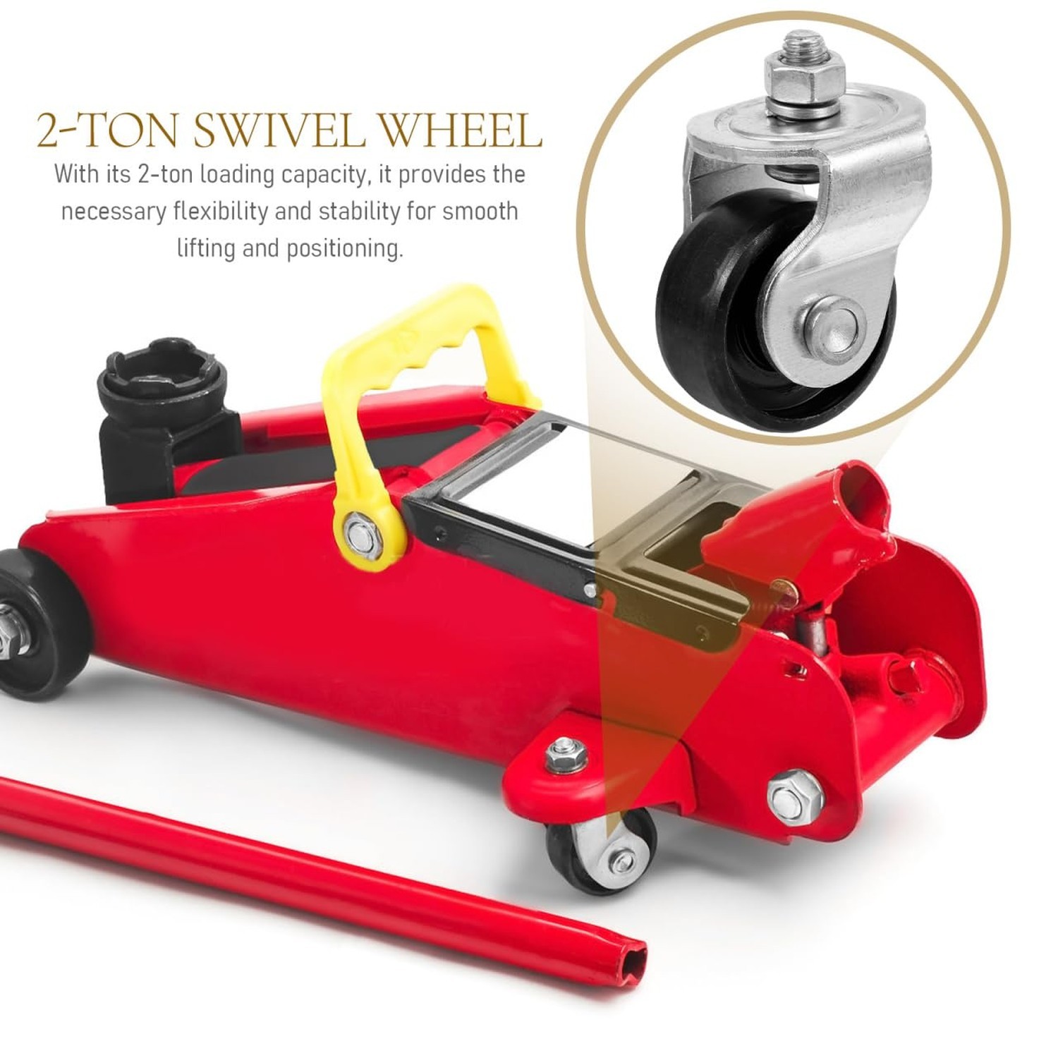 HOMSFOU 2Pcs Trailer Jack Front Wheels Swivel Replacement Heavy Duty Steel Ca…