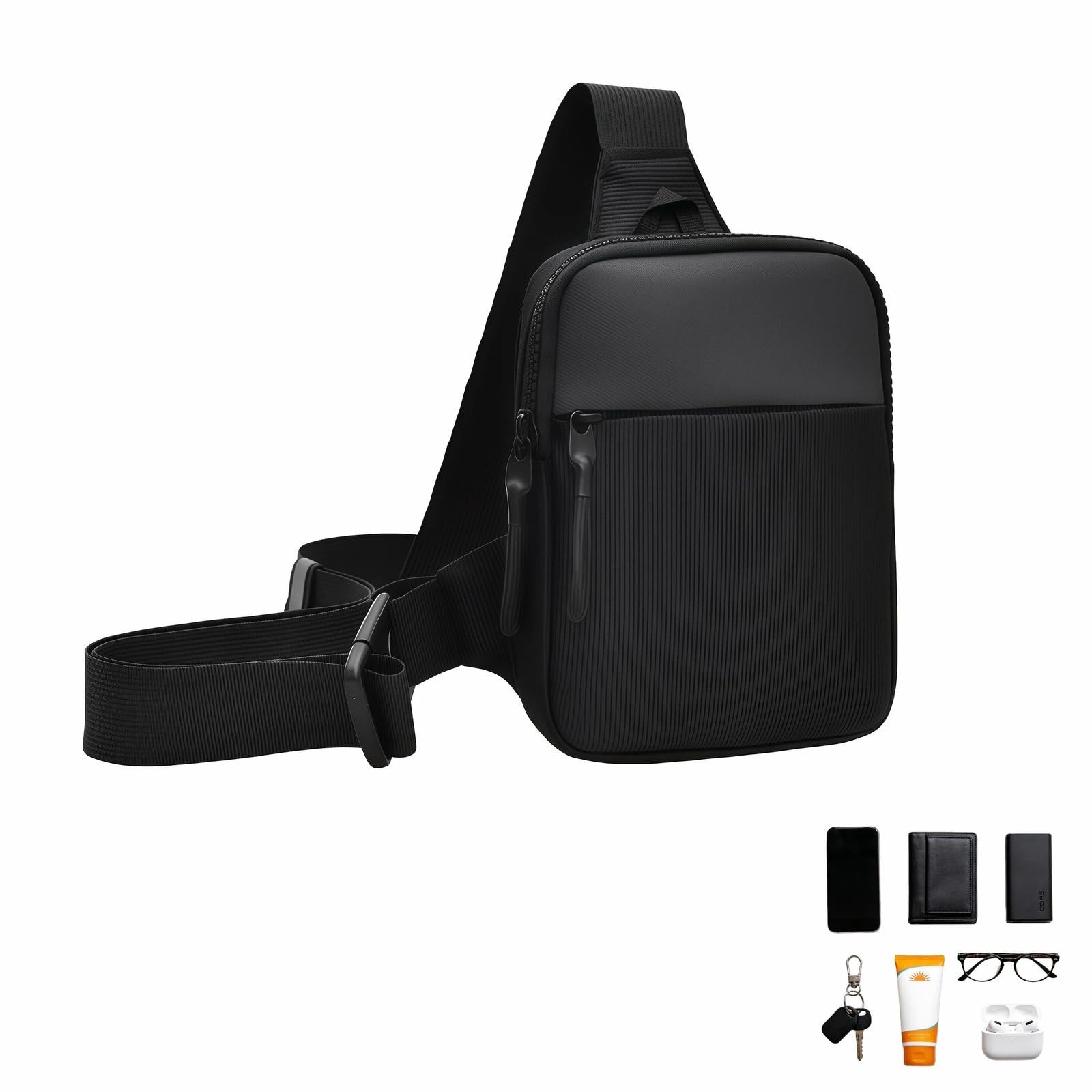 Lightweight Water-Resistant Crossbody Bag, Multi-Pocket Organizer for Phone, …