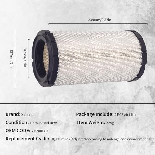 Air Filter 715900394 for Can-Am Defender HD8 HD10 2016-2021 / Max HD8 HD5 2PCS
