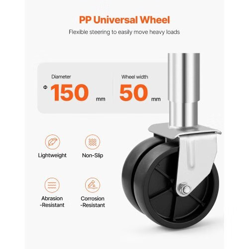 Trailer Jack with Wheel, 2000 lbs Load Capacity, Heavy Duty Swivel Boat Trailer