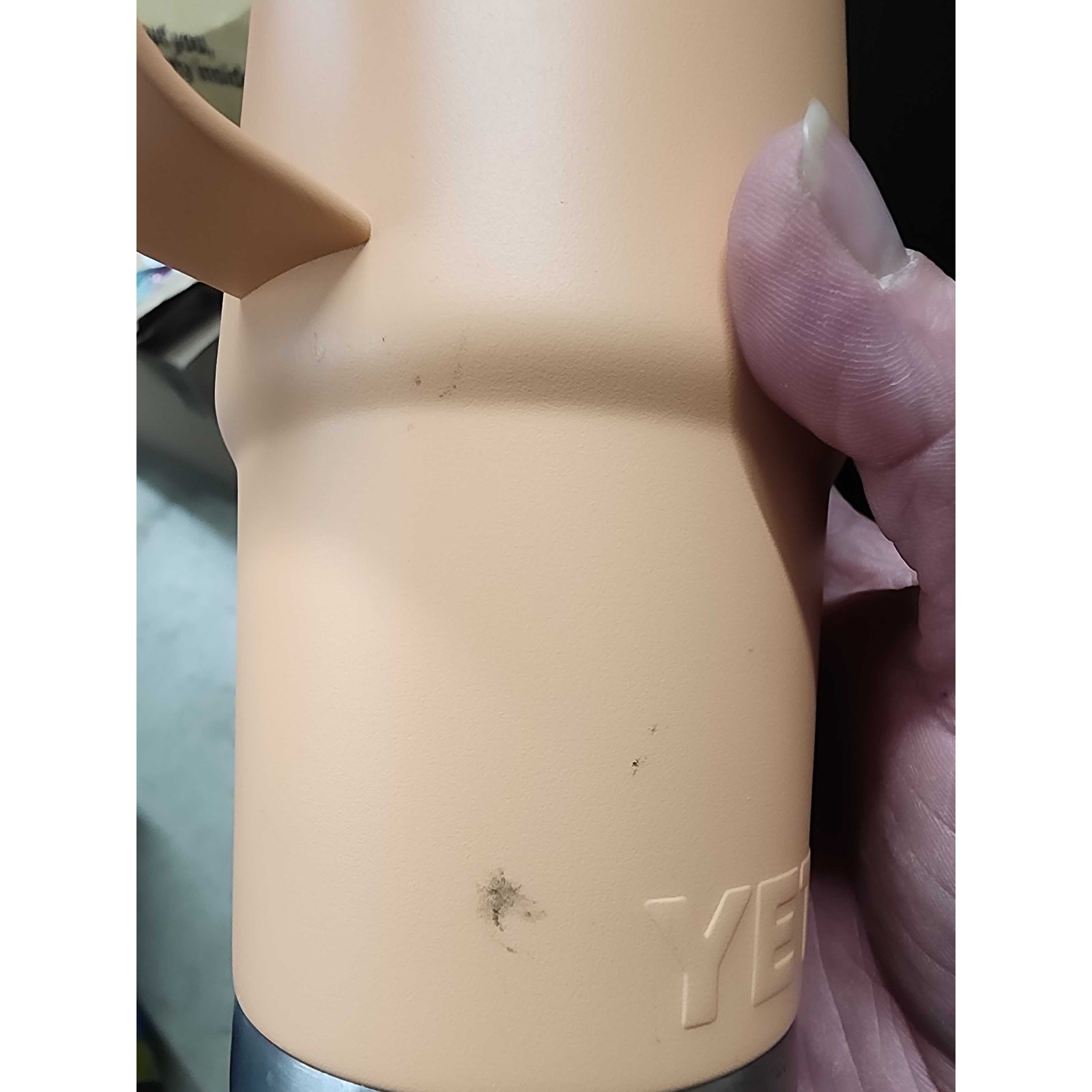 USED YETI Rambler 20 oz Travel Mug, Stainless Steel, , Lowcountry Peach