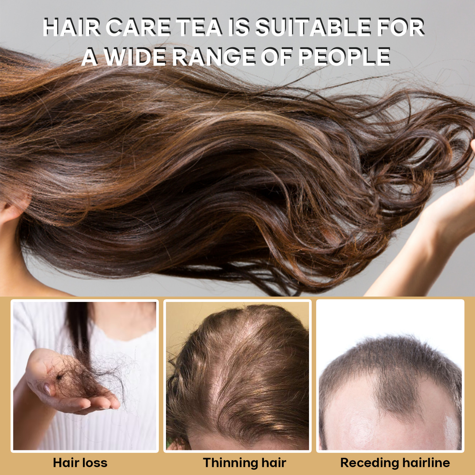 20 Pcs Natural Hair Growth Tea Stimulate Hair Scalp Health Hair Shine and Luster
