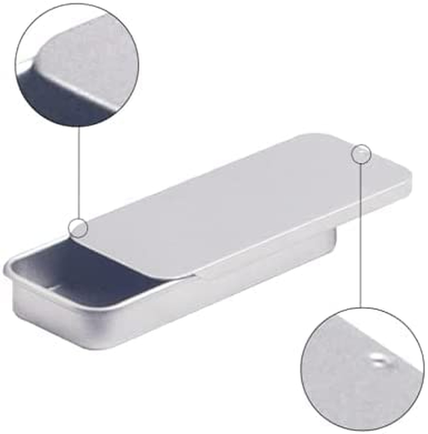 IVYRISE 3 PCS Metal Tin Box Containers Rectangular Empty Hinged Tins Box Cont…