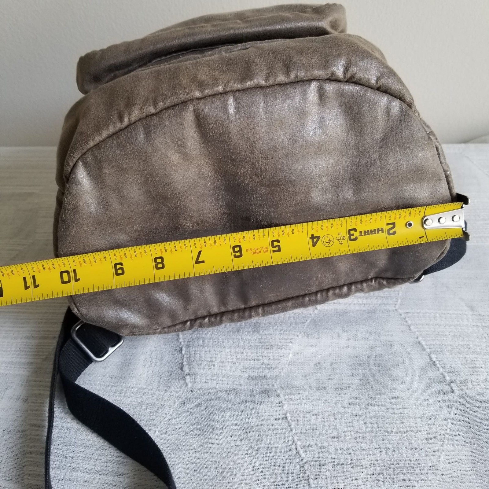 Kipling Tabbie KC Mini Leather Backpack Metal Taupe
