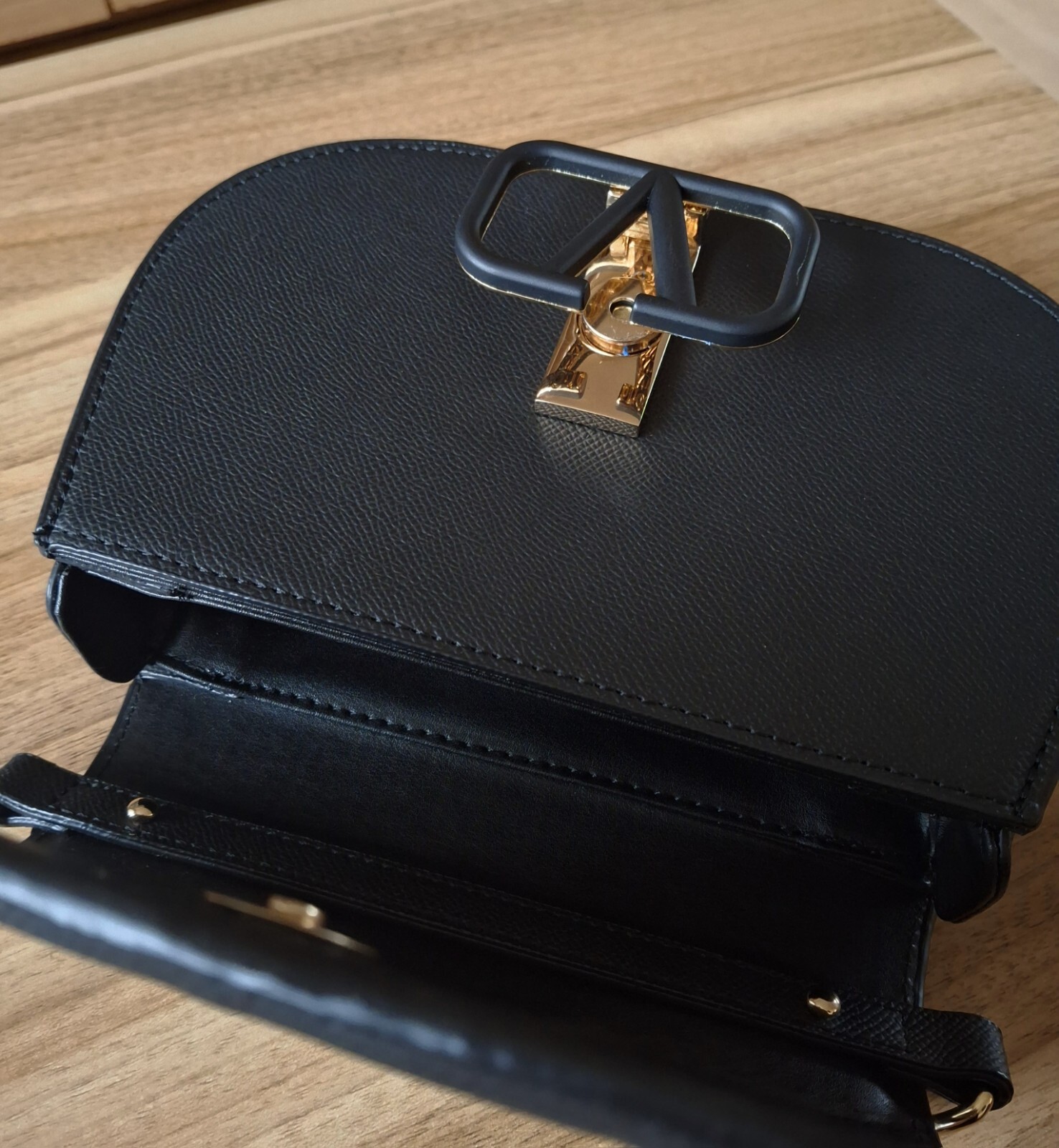 Fashion Black Valentino Strap Handbag Shoulder Bag