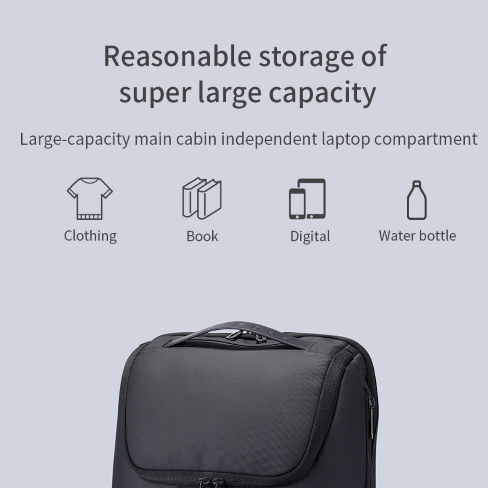 Kingsons Travel Backpack for Men, 19L Black Business Backpack with 15.6 Inch …