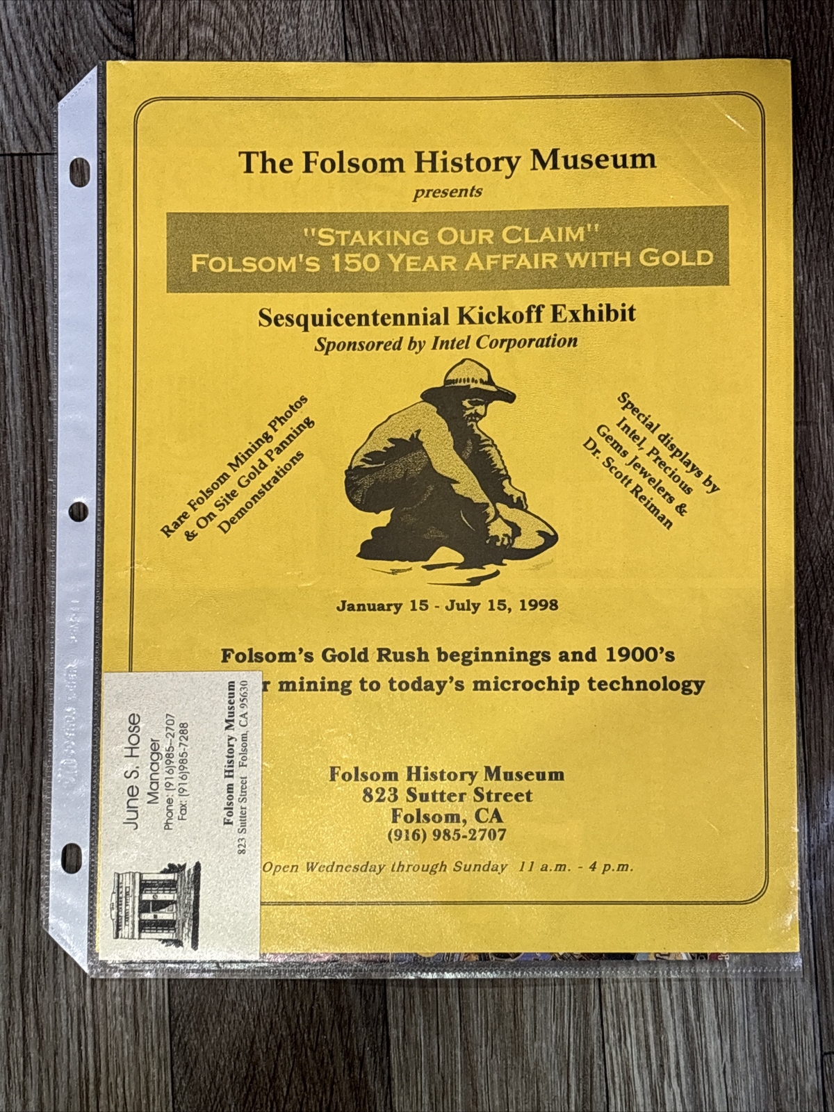 Vintage Folsom California Brochures/Pamphlets/Ephemera