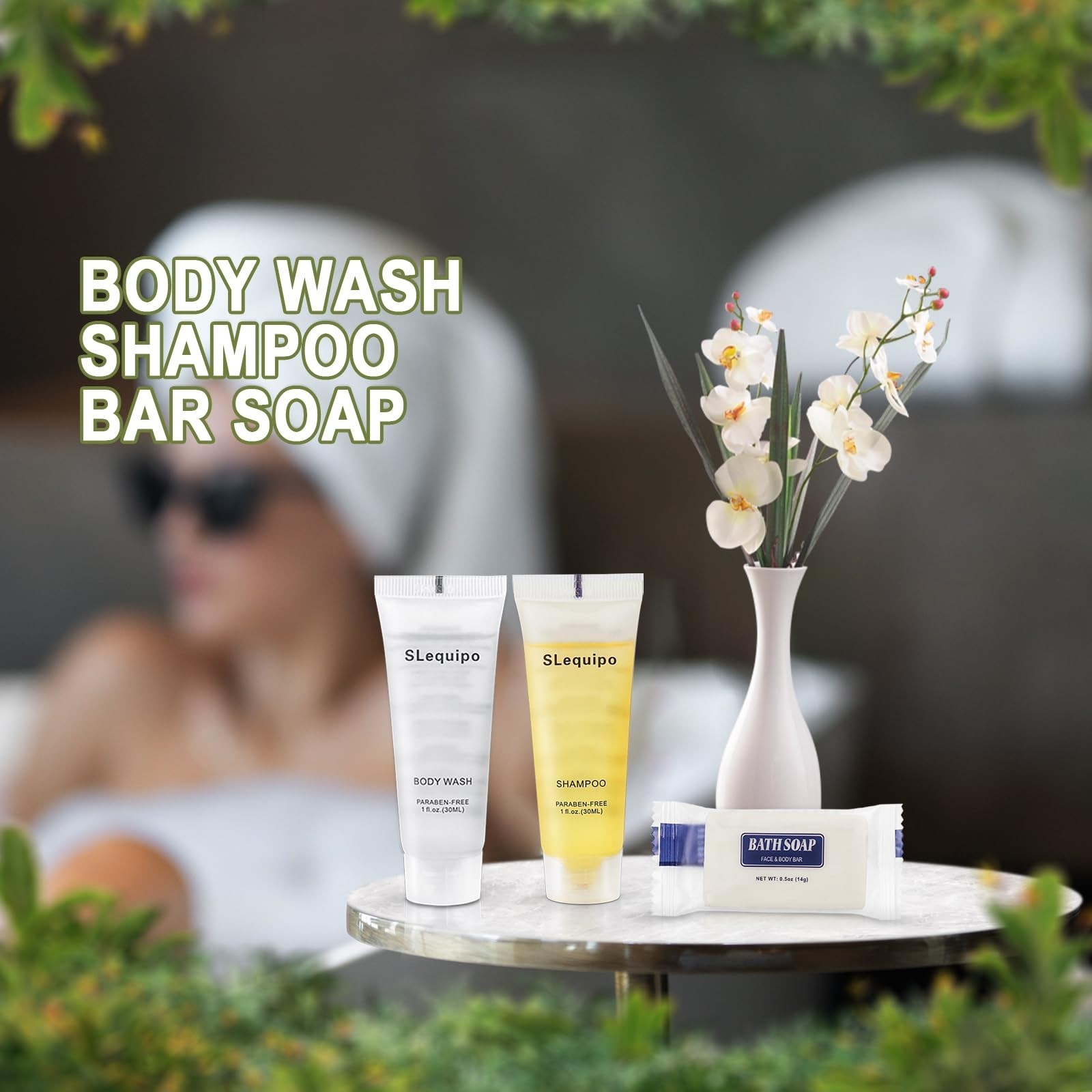 Travel Size Hotel Toiletries Bulk Set: 20 Bar Soap 0.5oz, 20 Shampoo, 20 Body…