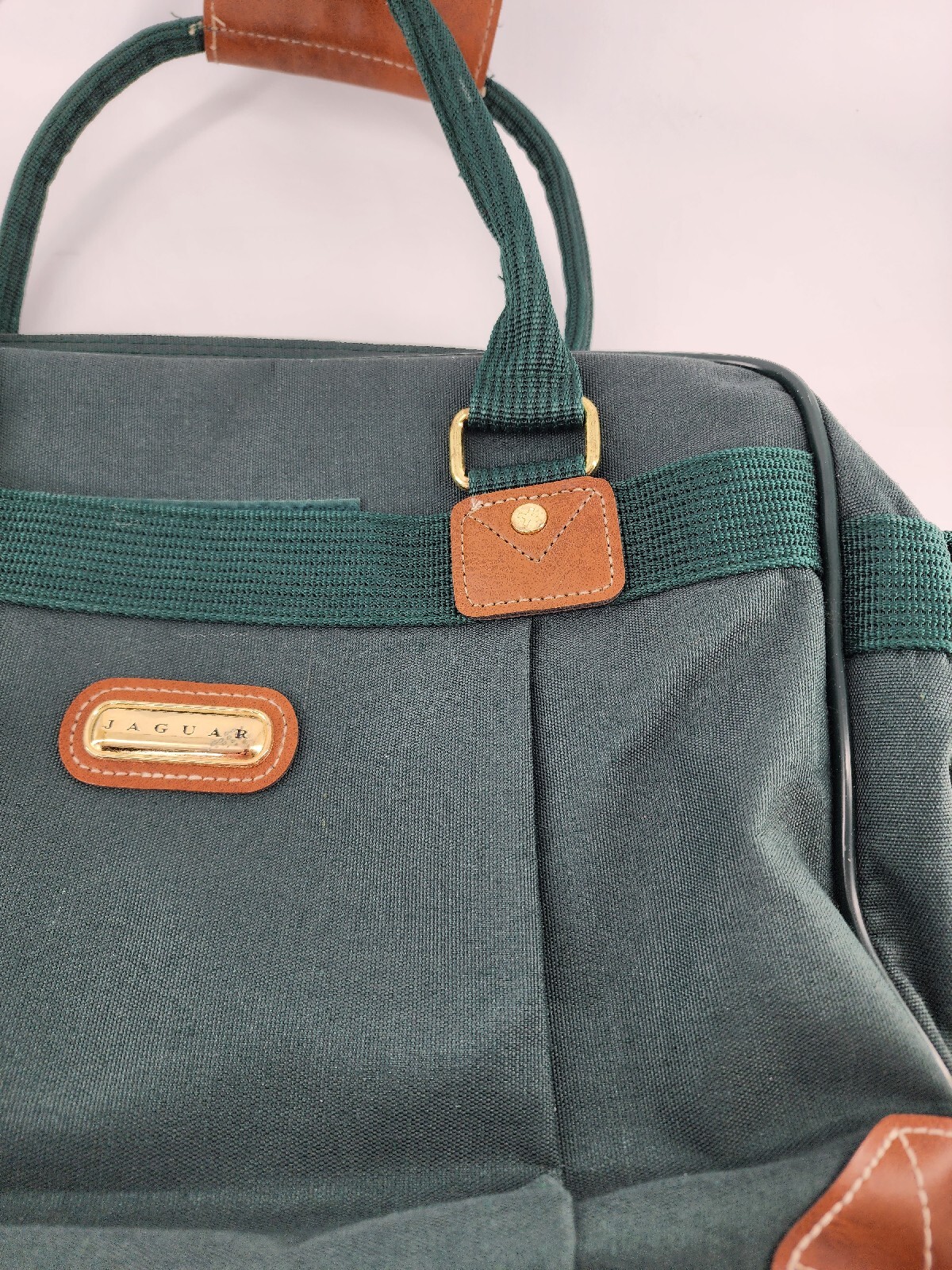 Jaguar Canvas/ Travel / Messenger Bag Luggage With Shoulder Strap – Hunter Green