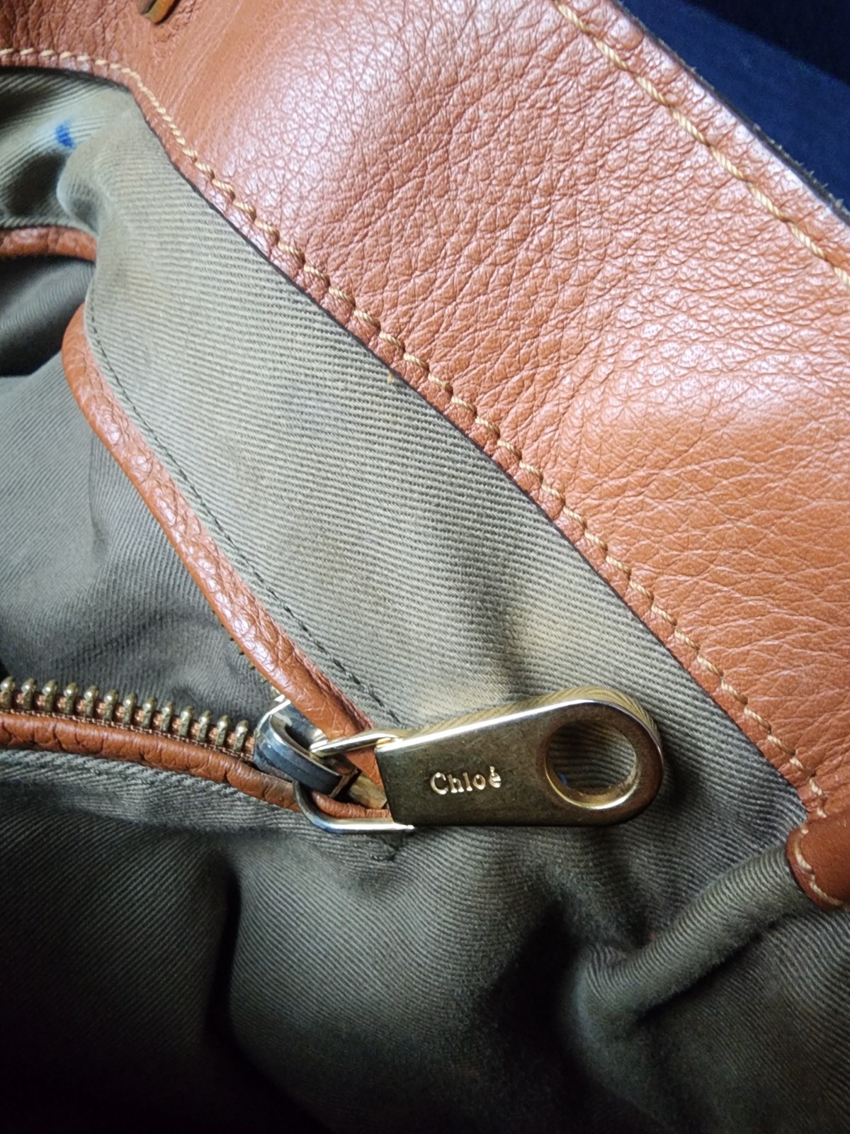 Chloe Marcie HANDBAG-PURSE-BAG -Top handle Large Tan