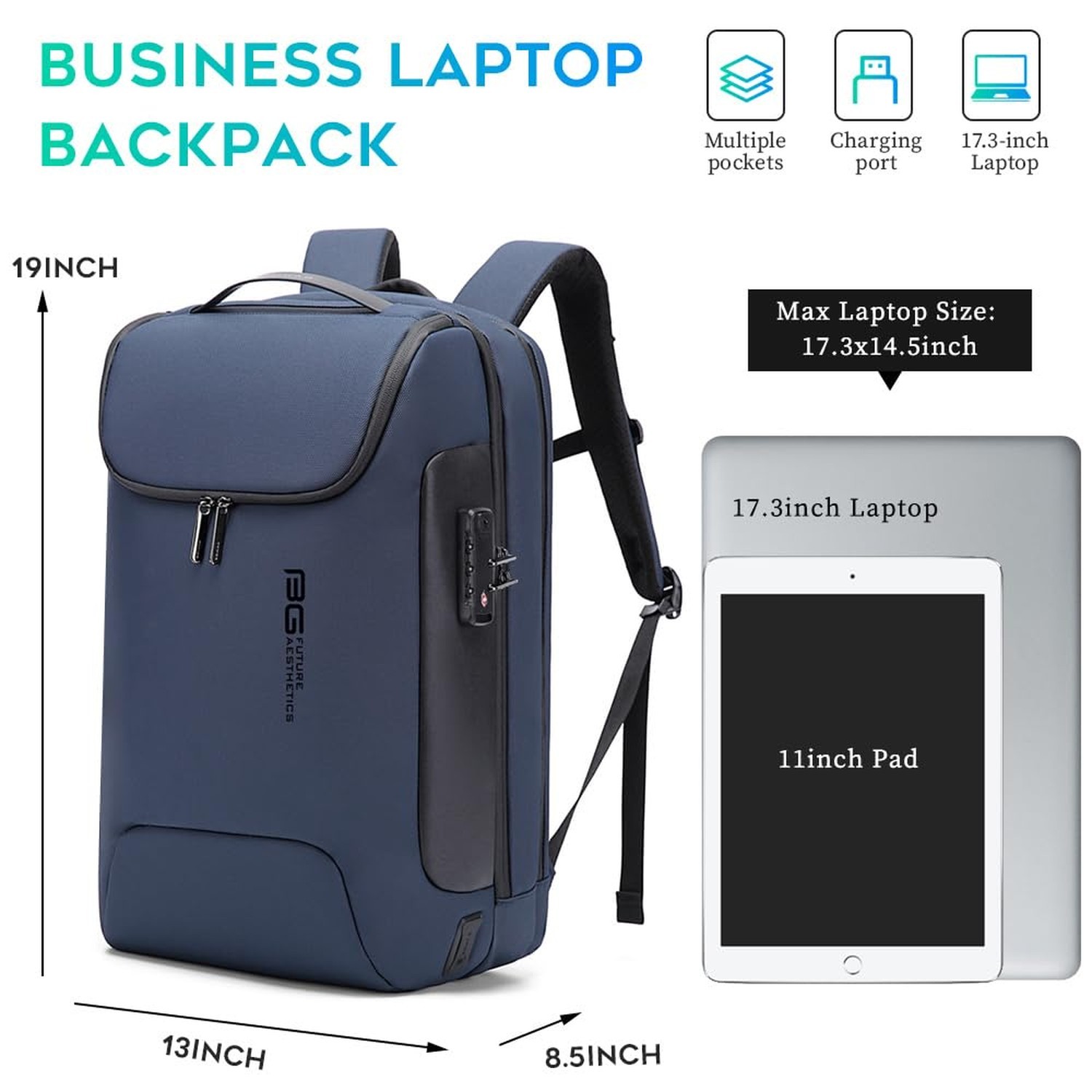 BANGE Mens Business Backpack for Work, Computer Backpacks for Laptops for 17….