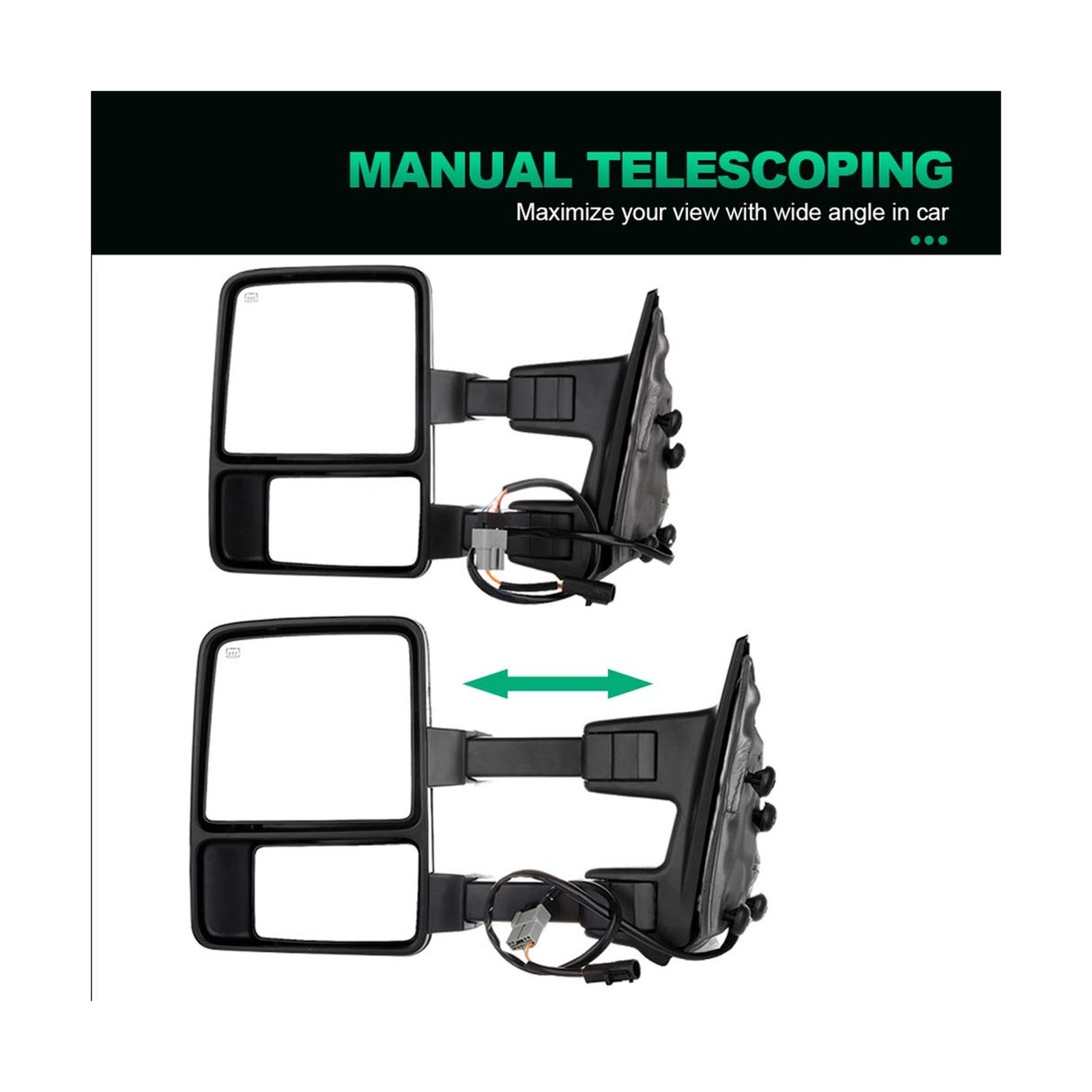 AUTOMUTO Towing Mirror Driver and Passenger Side Tow Mirrors Fit Compatible w…