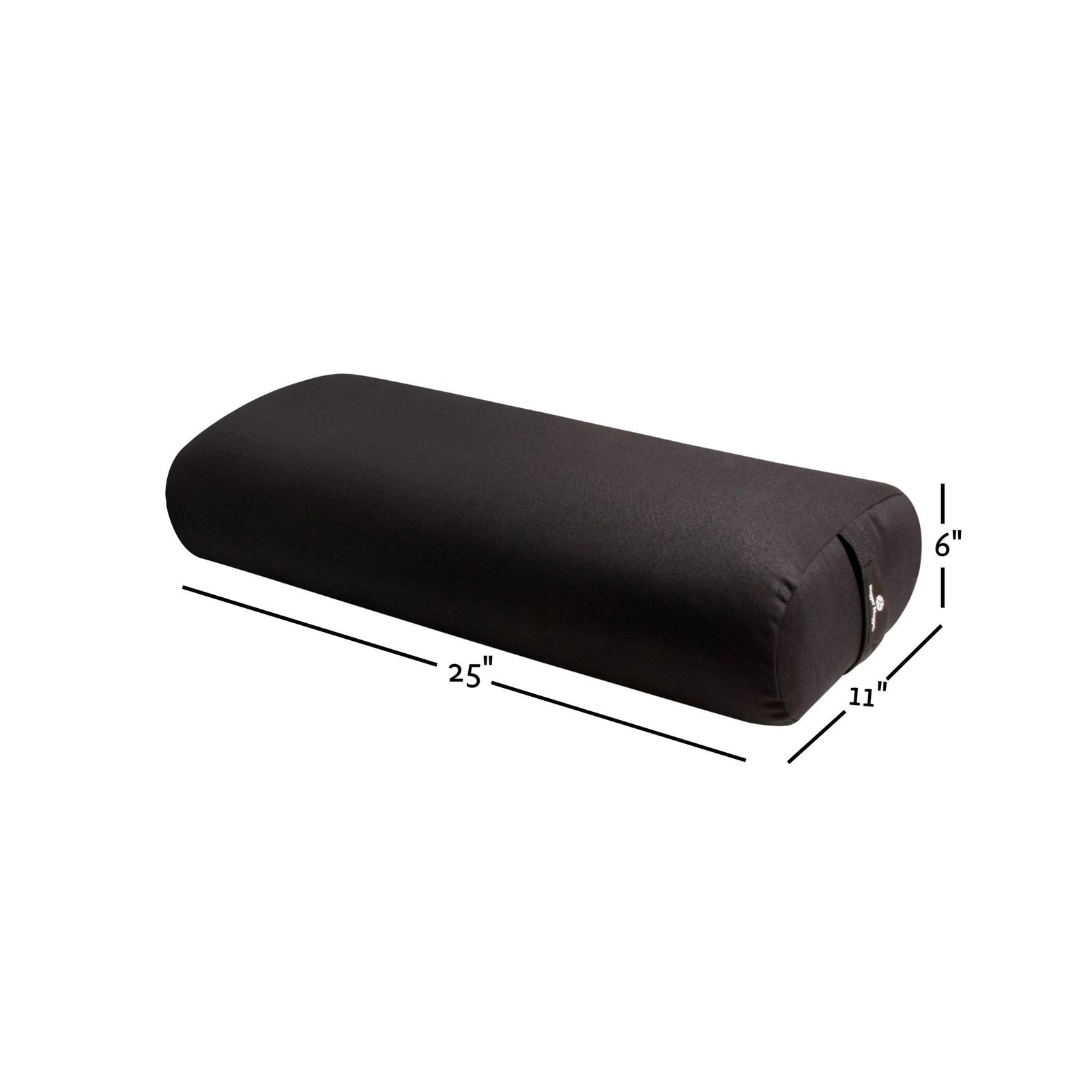 Hugger Mugger Standard Yoga Bolster – Firm, Supportive, Handmade, Durable Black
