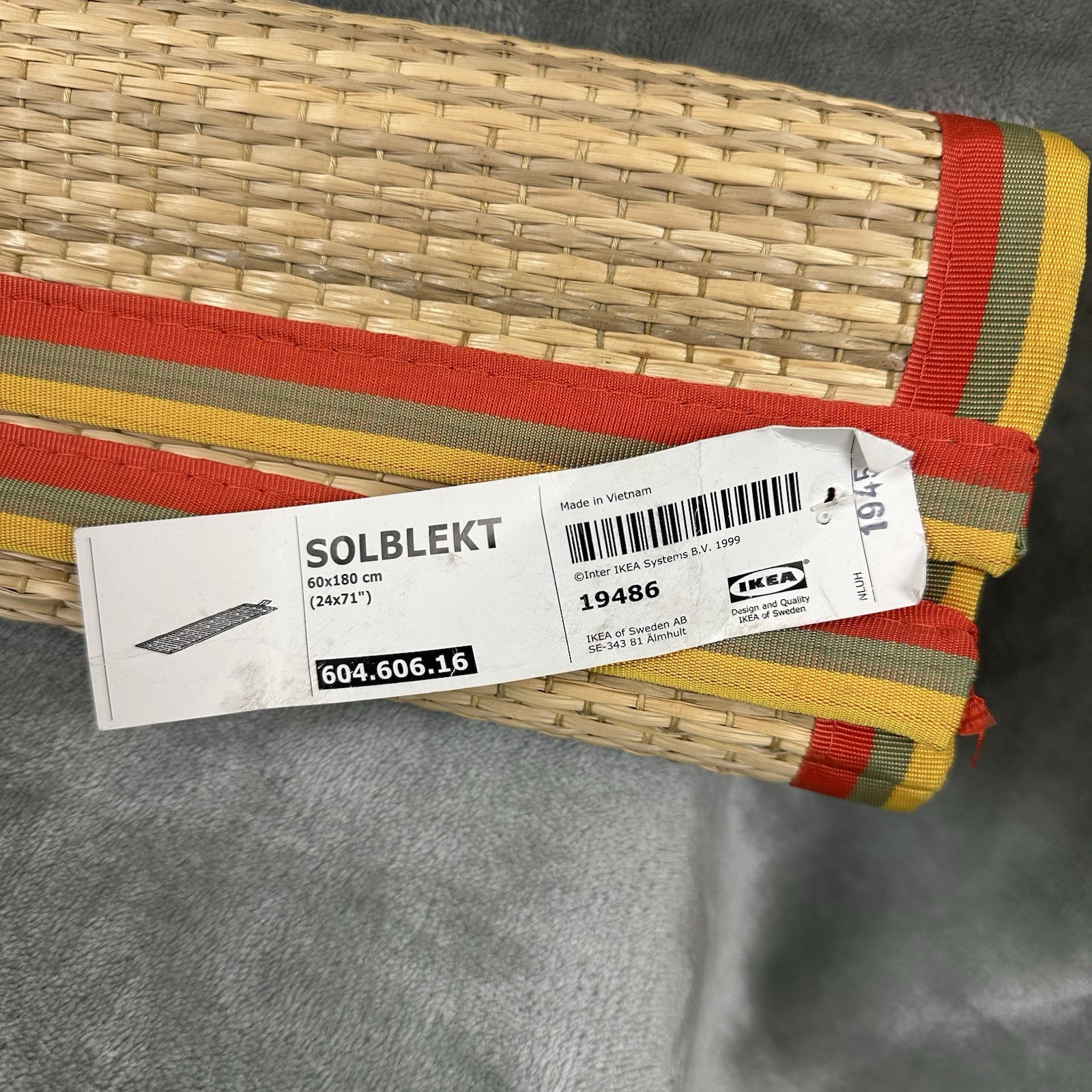 Ikea Solblekt Beach Mat Set Of 2 Bamboo 24×71” NEW