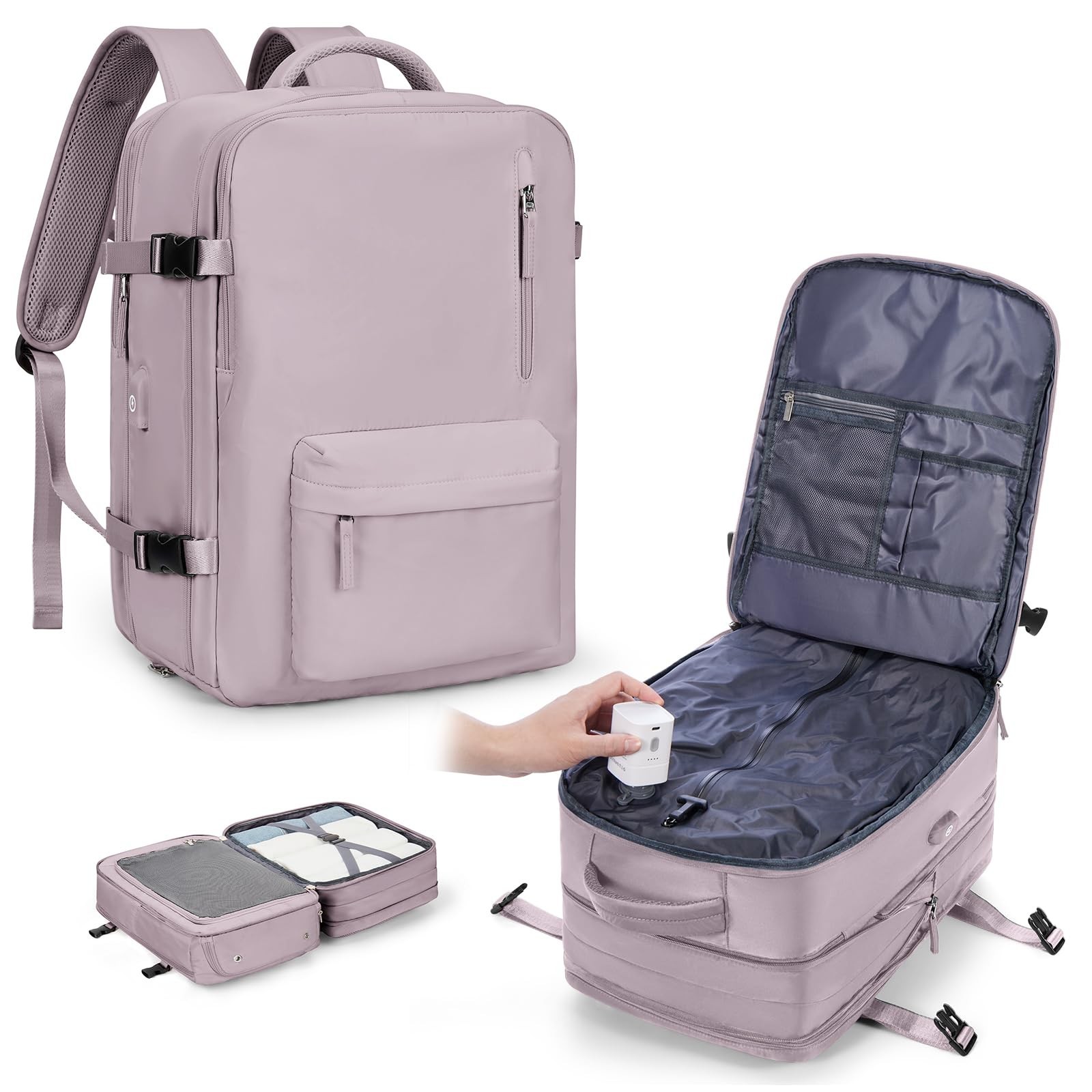 Vacuum Seal Backpack for Travel with Air Pump Compression Vacpack Personal It…