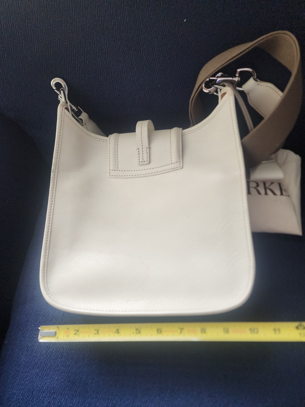 Dooney & Bourke Ivory Shoulder Bag Brown Adjustable Strap Pre-owned excellent