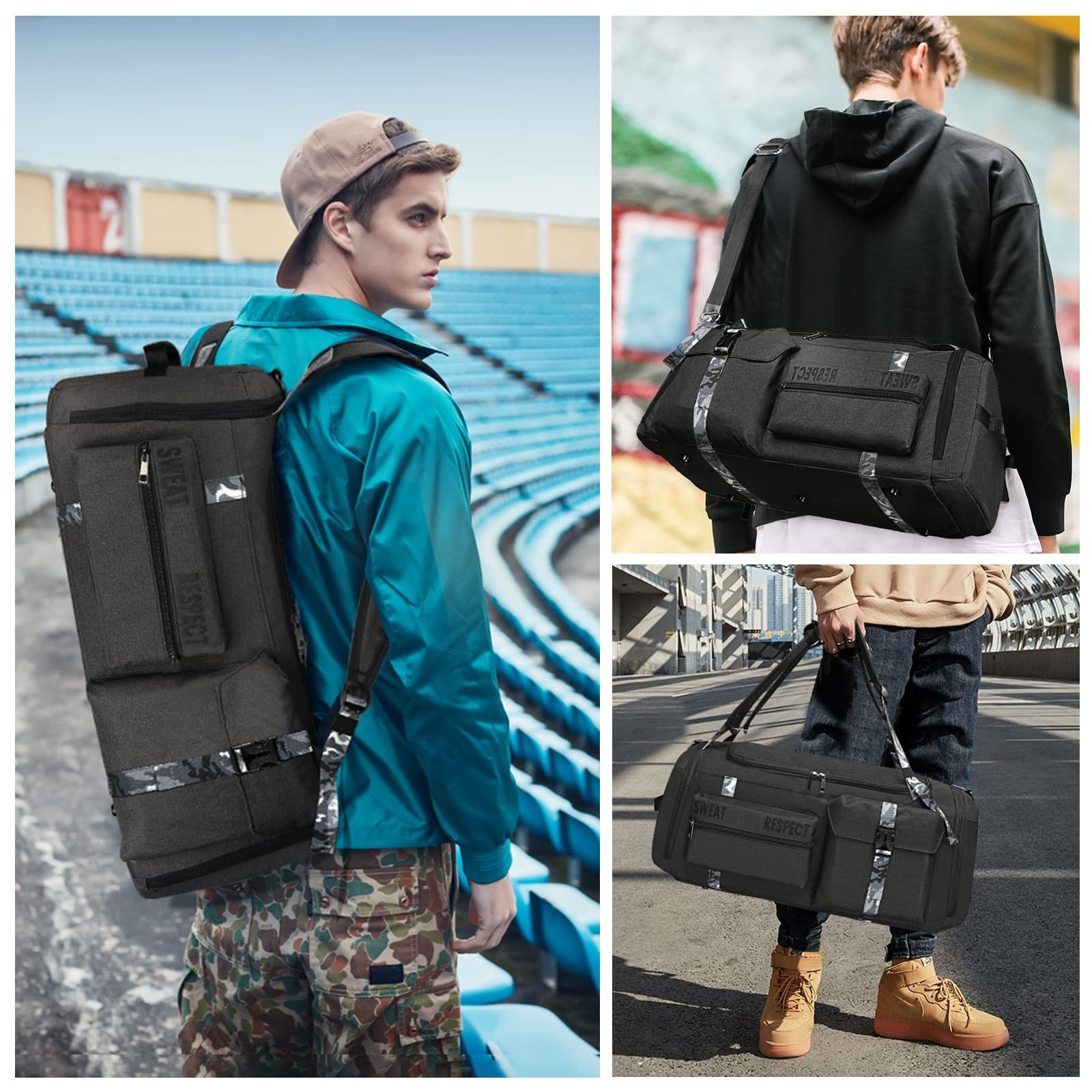 Cico Rider Gym Bags for Men Gym Duffle Bag Backpack 3-Way Sports Duffel Bags …