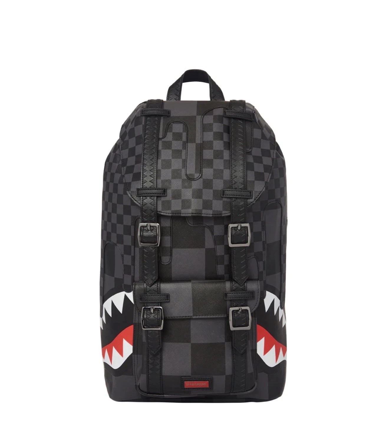 Sprayground Limited Edition Checkered Shark Unisex Kids Med Backpack Black/Gray