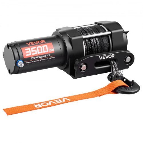 3500 lbs Electric Winch, 12V DC ATV/UTV Winch with ?&brvbar;0.21 in x 32.8 ft Sy