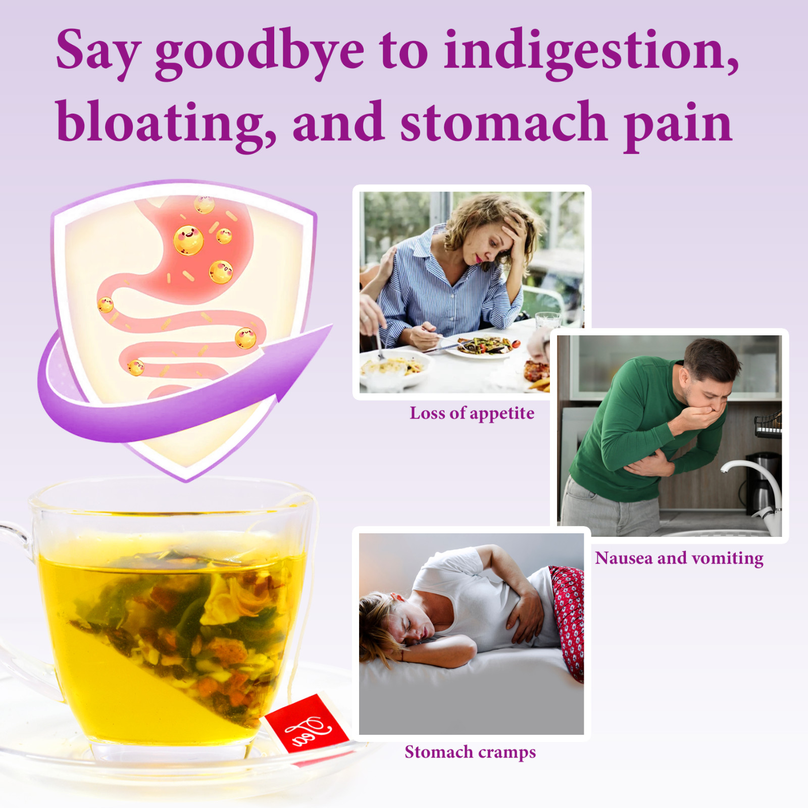 20 Pcs Natural Ulcer Healing Tea Relief Stomach Bloating Gastritis Soothing Tea