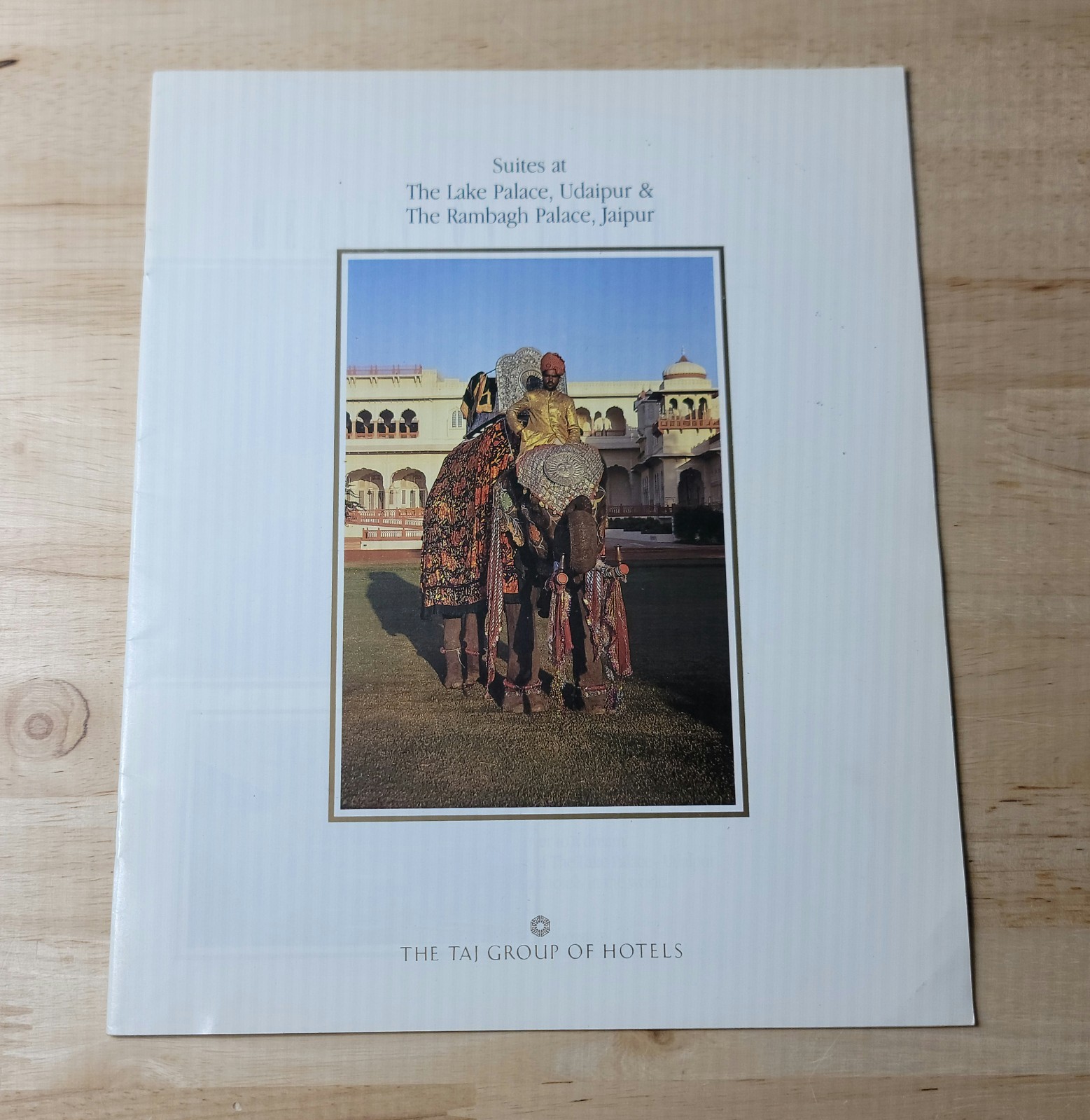 Taj Group of Hotels SUITES AT THE LAKE PALACE Souvenir Booklet