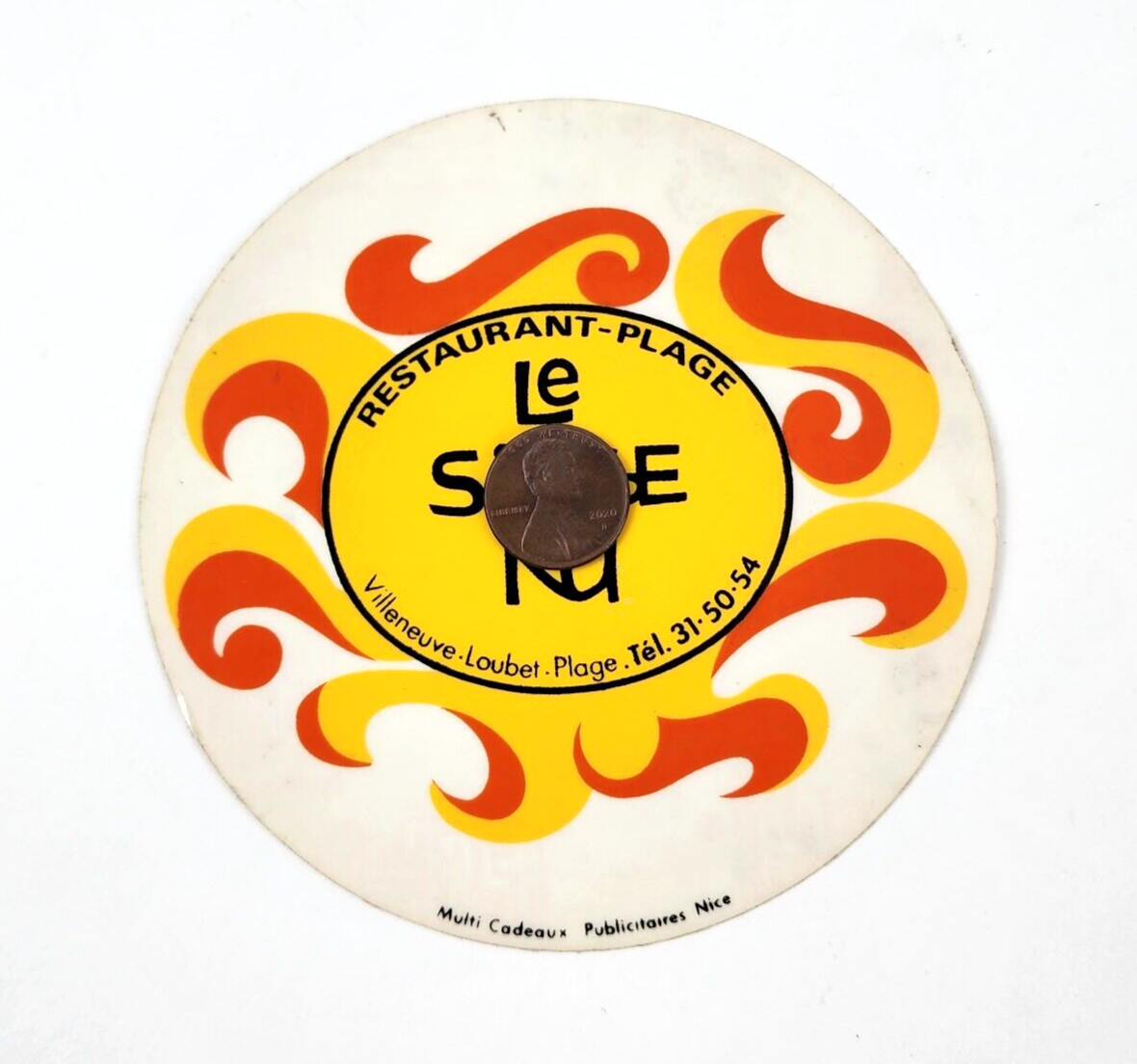 Restaurant-Plage Le Singe Nu ~ “The Naked Monkey” ~ Villeneuve Loubet Sticker