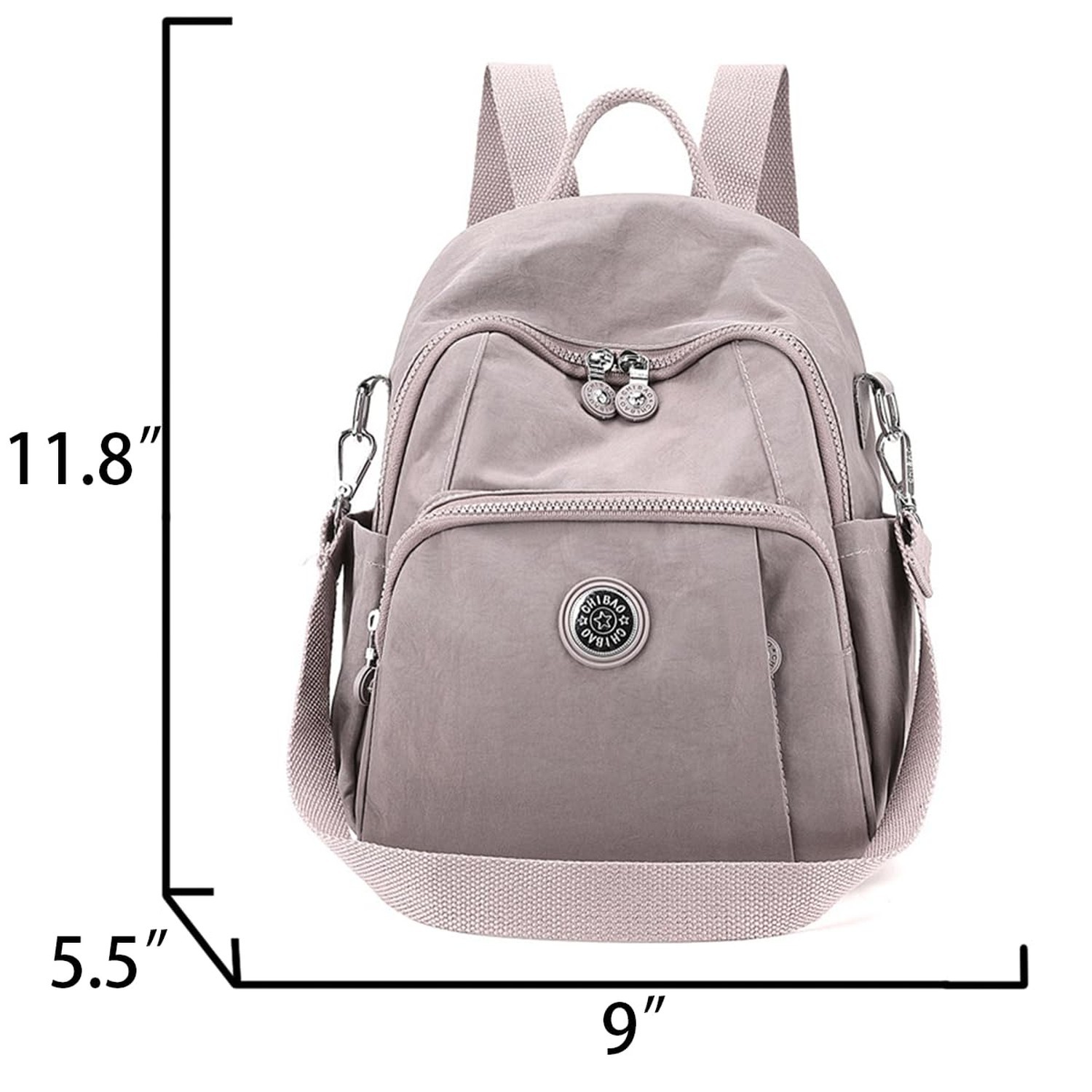 Casual Simple Mini Backpack 11.8 Inch Stylish Durable Nylon Lightweight Trave…