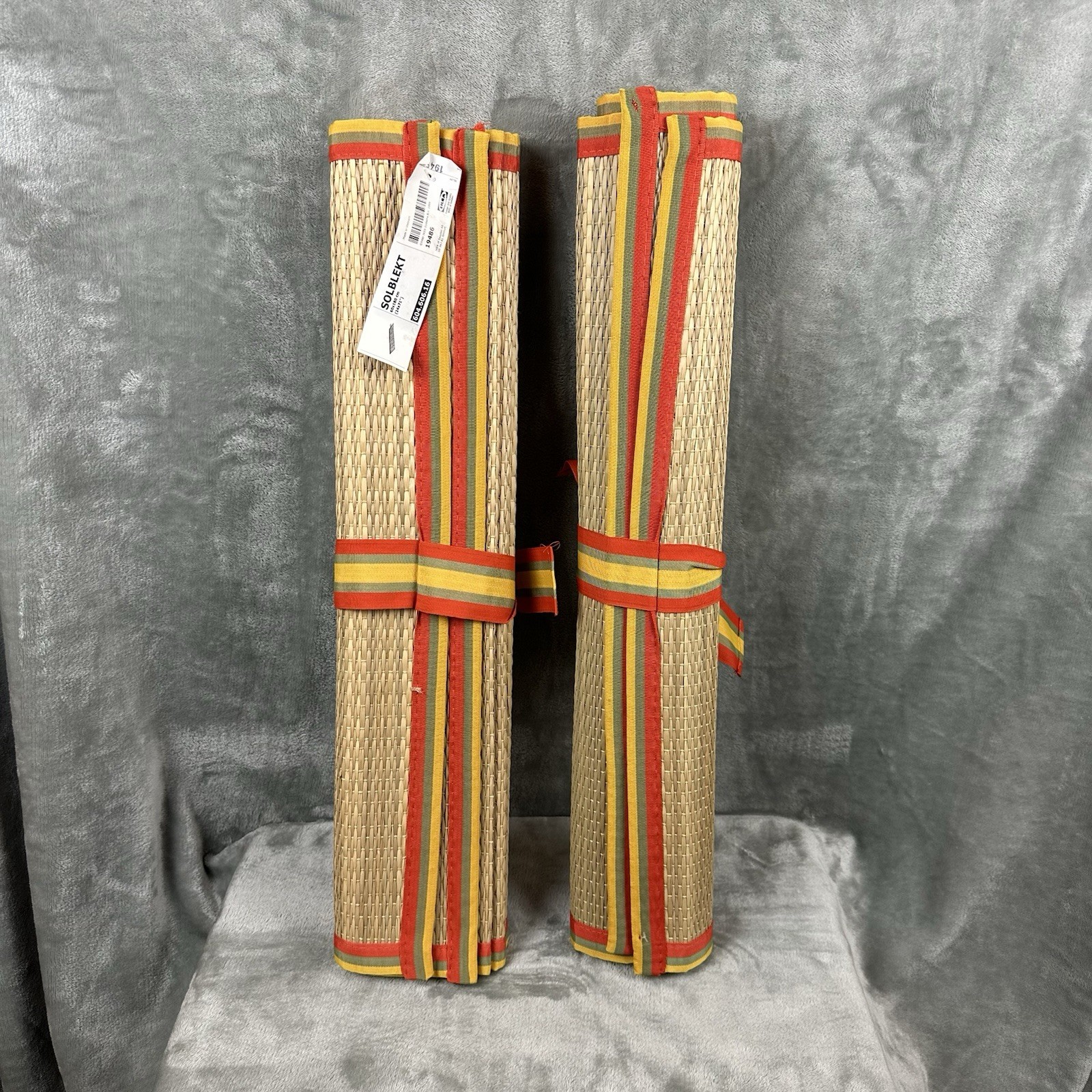 Ikea Solblekt Beach Mat Set Of 2 Bamboo 24×71” NEW