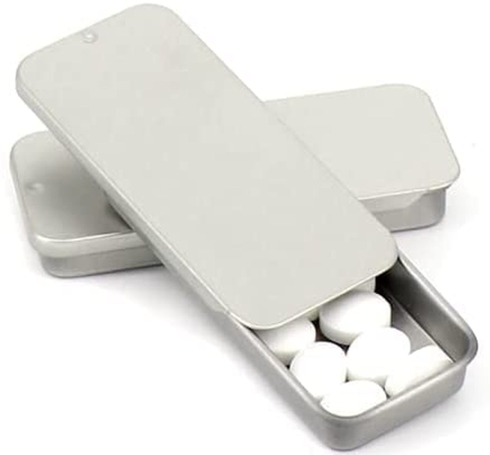 IVYRISE 3 PCS Metal Tin Box Containers Rectangular Empty Hinged Tins Box Cont…