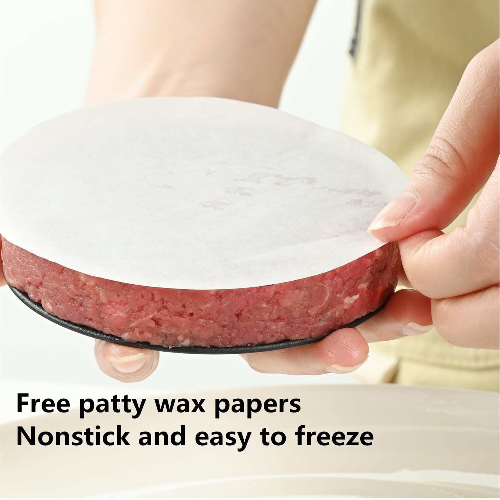 4-in-1 Burger Press Patty Maker, Sandwich Cutter and Sealer Set with 100 pcs …