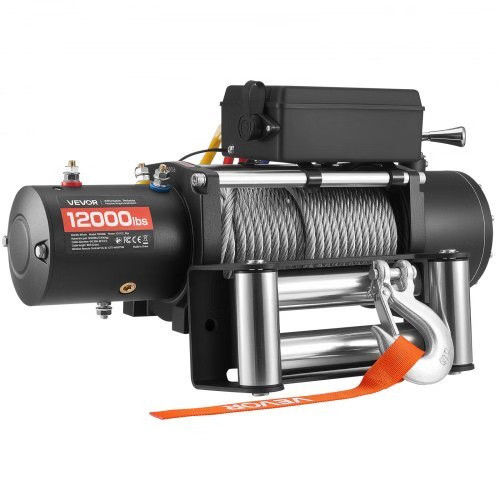 Electric Winch, 12000 lbs Load Capacity, 12V DC Truck Winch with ?&brvbar;0.36 i