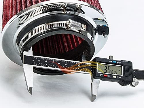 RED 89 mm Inlet Cold Air INTAKE Cone Replacement Performance Washable 3.5″