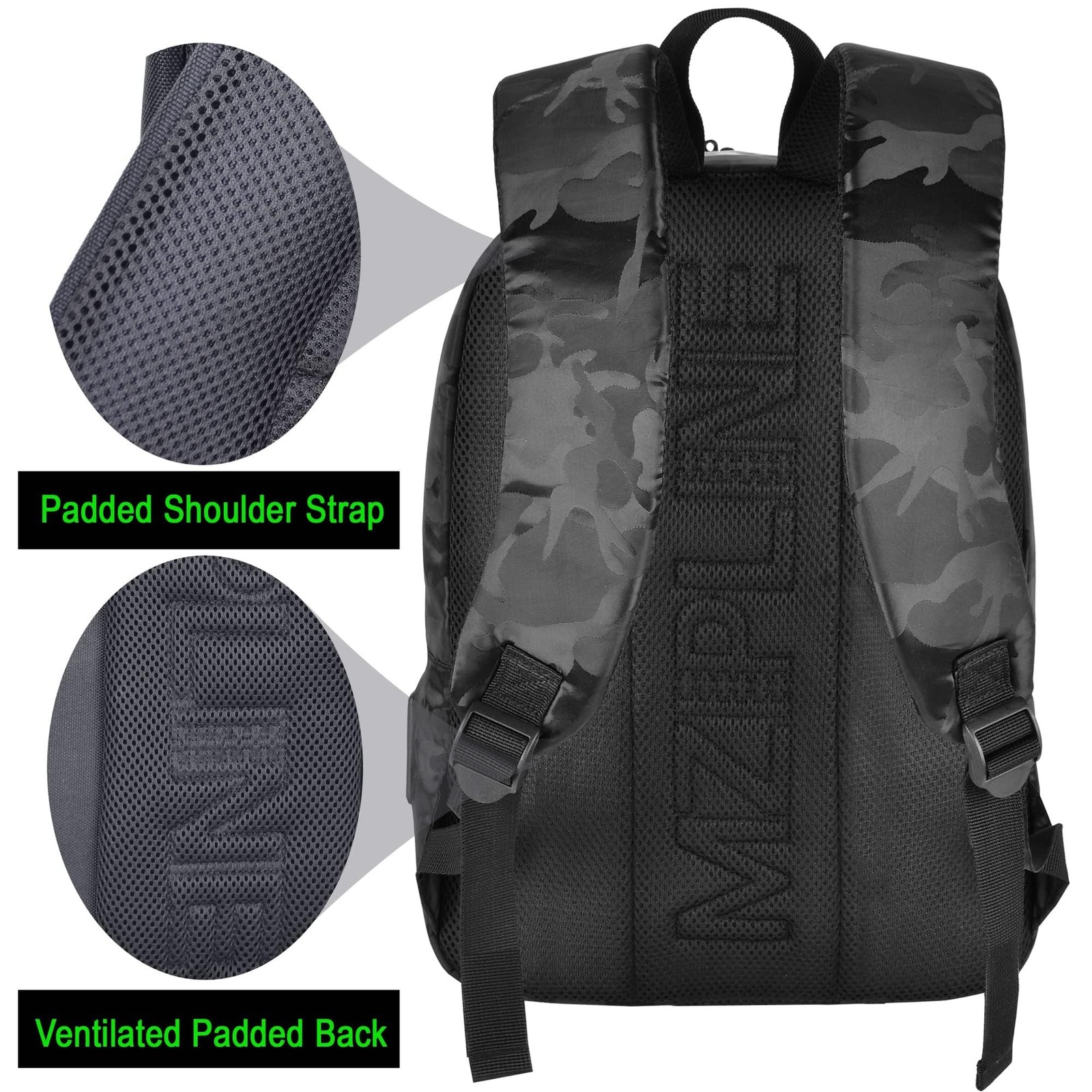 Backpack Bag With TSA Lock & Key-Smell Proof-Water Resistant Laptop Daypack T…