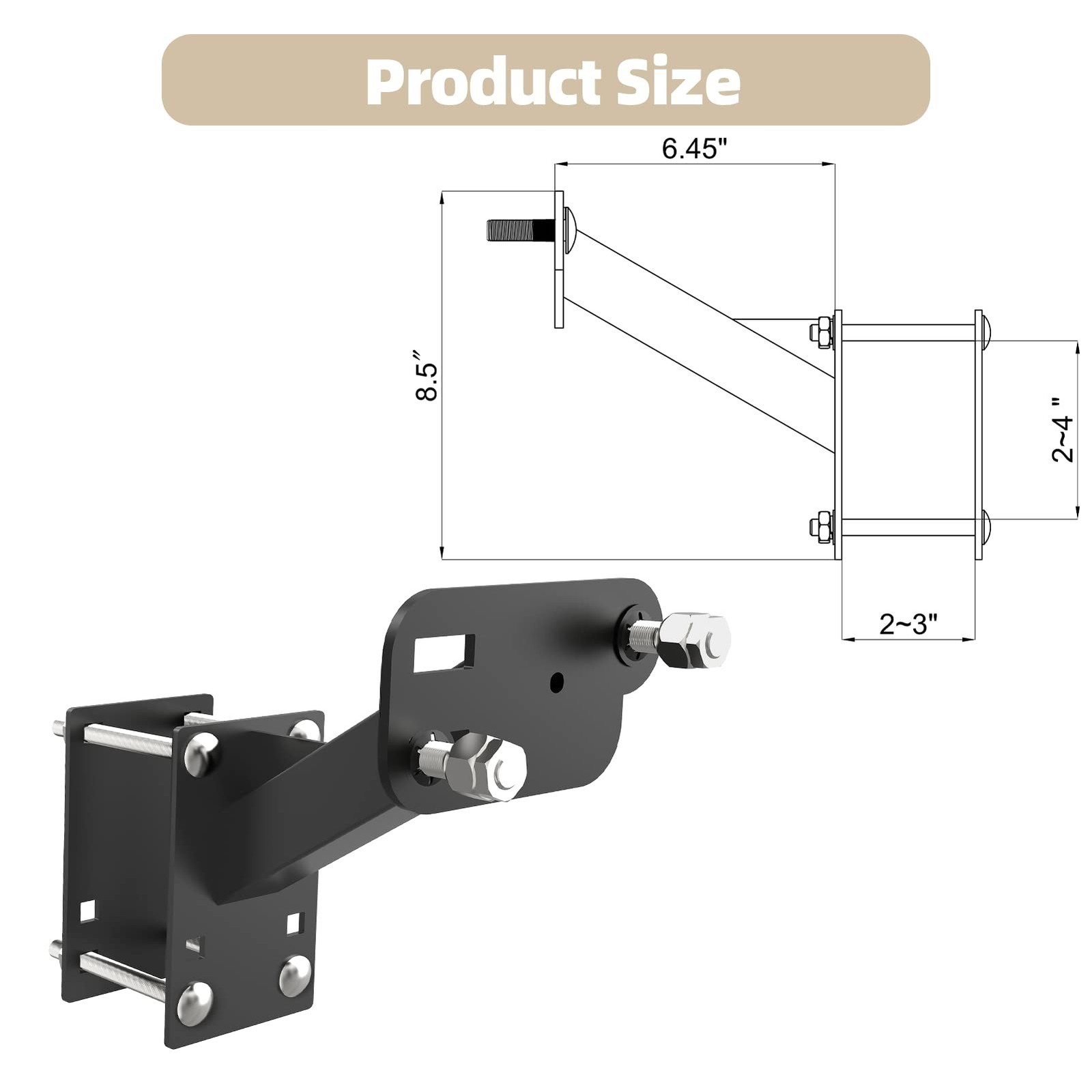 Spare Tire Carrier- Trailer Spare tire Mount, Fits Most 4 & 5 Lugs Wheels, Ho…