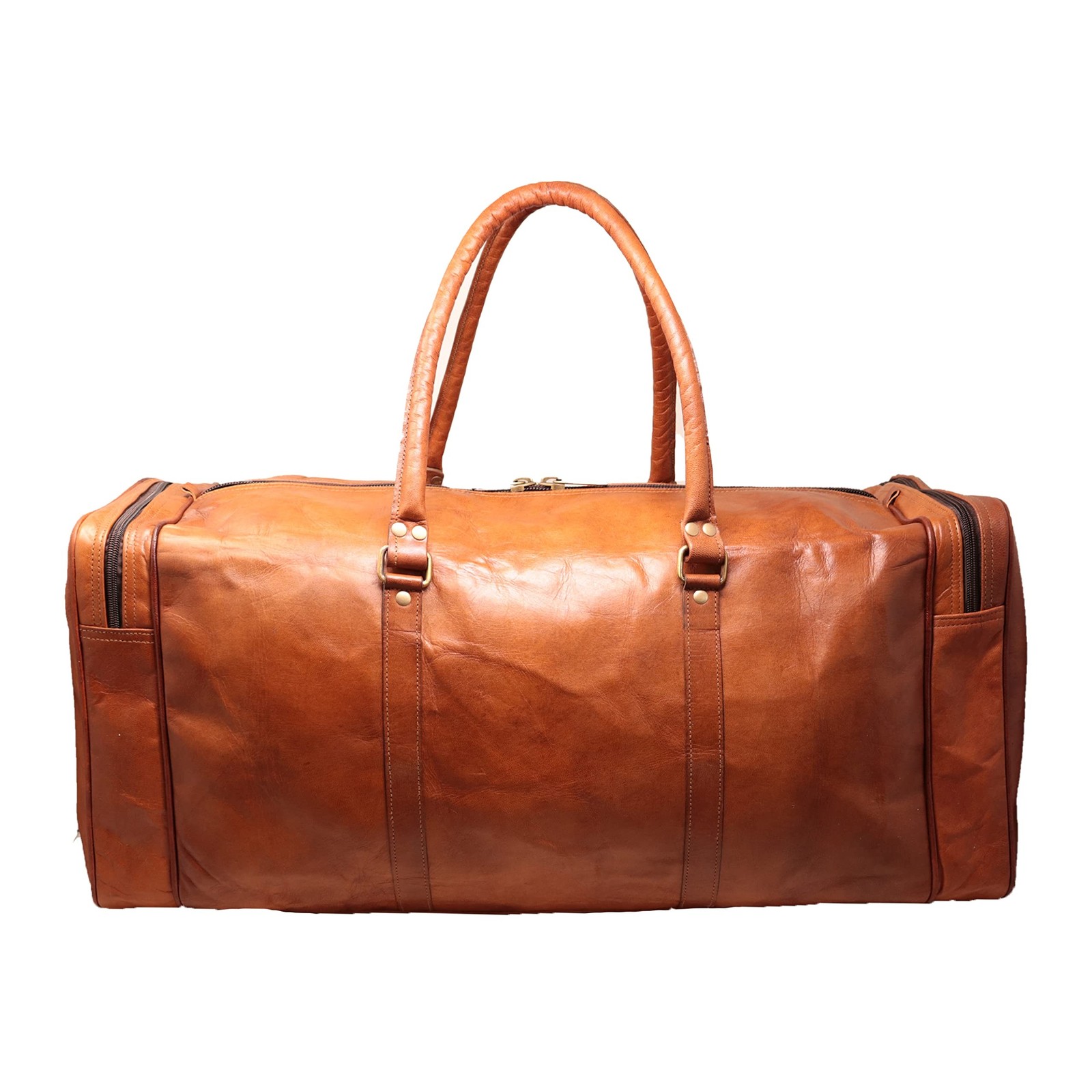 Jaald 26 Inches Leather Duffle Bag Travel Carry-on Luggage Overnight Gym Week…