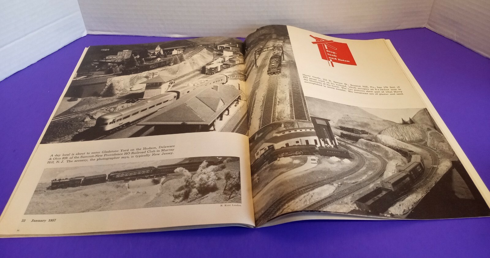 MODEL TRAINS MAGAZINE All Ages Gauges 1957 how to make trees track plans book