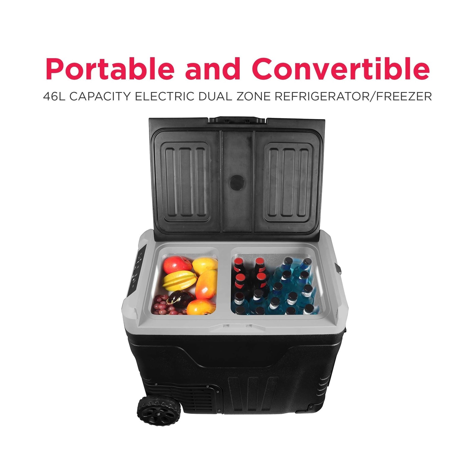Frigidaire, 51 Qt. Portable Convertible Electric Refrigerator/Freezer Trolley…