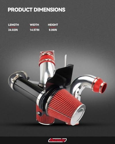Aluminum Cold Air Intake System Kit with Filter for Camaro 2010 2011 2012 2013