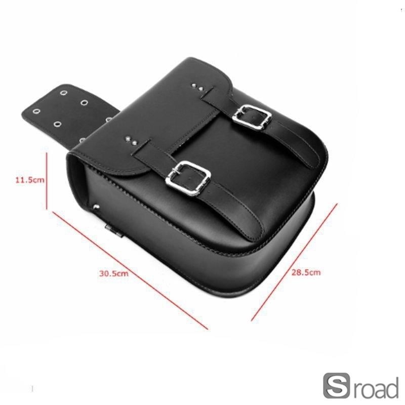 Universal Waterproof Motorcycle Saddlebags PU Leather With Metal Buckles