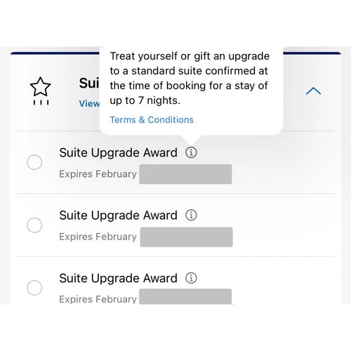 Hyatt Suite Upgrade Award SUA – 02/2028