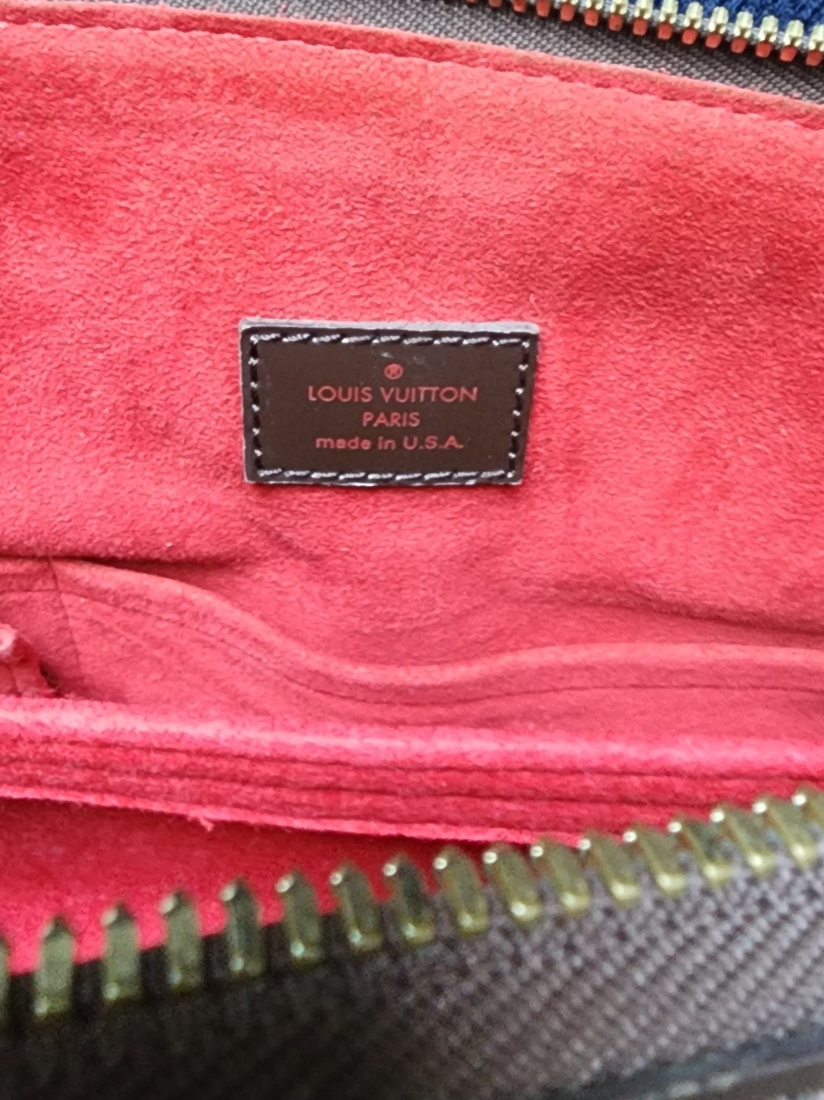 Louis Vuitton Trevi GM Damier Ebene Satche/Top Handle Red Interior Beautiful