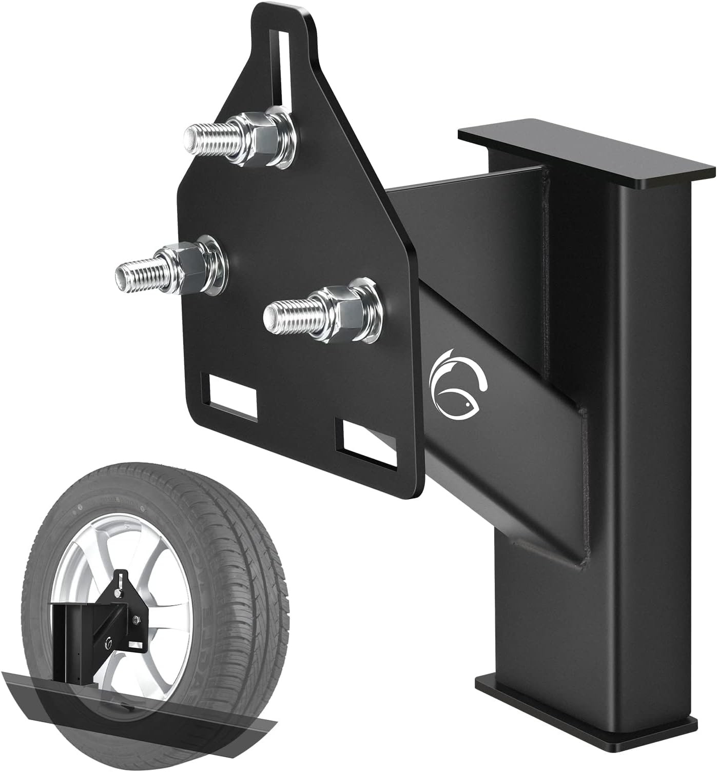 GADFISH Stake Pocket Spare Tire Carrier Mount, 3-Nuts Design Trailer Bracket …