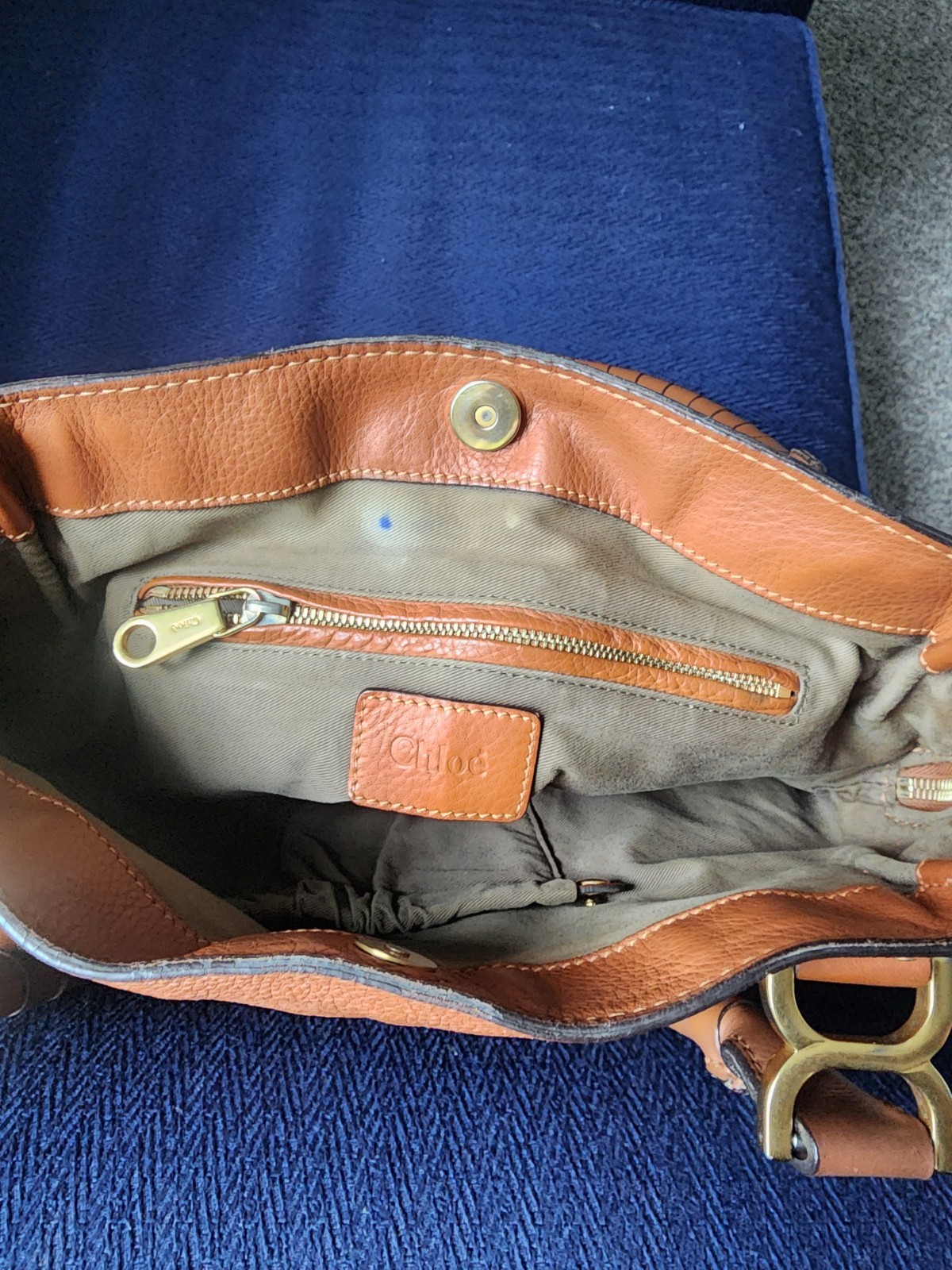 Chloe Marcie HANDBAG-PURSE-BAG -Top handle Large Tan