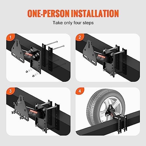 VEVOR Spare Tire Carrier, Trailer Spare Tire Mount, 160 lbs Capacity, Utility…