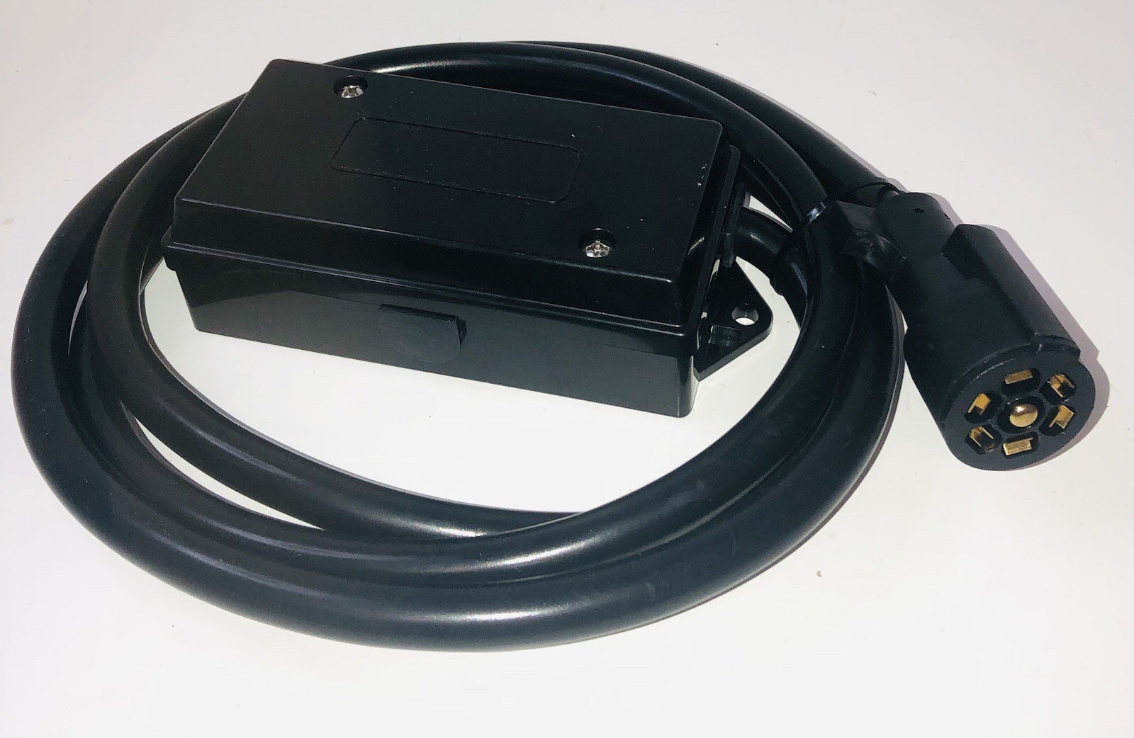 CheeMuii 7-Way Trailer Wiring Harness 8 Foot Cord w/7-Pin Plug & Junction Box RV