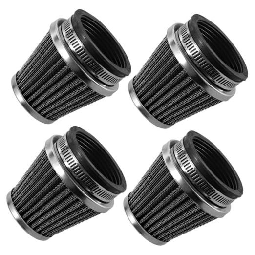 Cold Air Intake Filter for Motorcycle Turbo Vent Breather Air Intake Black 52mm